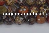 CBD370 15.5 inches 8mm faceted round brecciated jasper beads