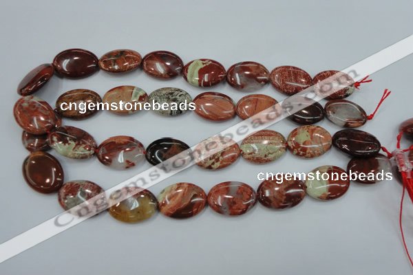 CBD42 15.5 inches 18*25mm oval brecciated jasper gemstone beads