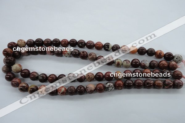 CBD62 15.5 inches 10mm round brecciated jasper gemstone beads