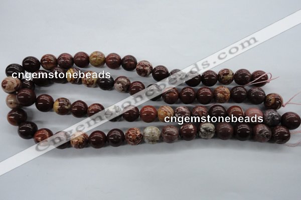 CBD63 15.5 inches 12mm round brecciated jasper gemstone beads