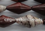 CBD69 15.5 inches 15*30mm bicone brecciated jasper gemstone beads