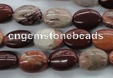 CBD71 15.5 inches 10*14mm oval brecciated jasper gemstone beads