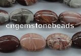 CBD72 15.5 inches 13*18mm oval brecciated jasper gemstone beads