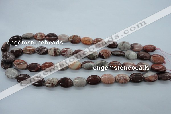 CBD72 15.5 inches 13*18mm oval brecciated jasper gemstone beads