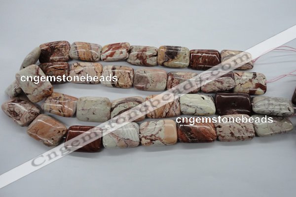 CBD79 15.5 inches 18*25mm rectangle brecciated jasper gemstone beads