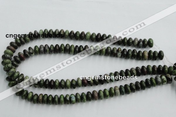 CBG05 15.5 inches 6*12mm rondelle bronze green gemstone beads