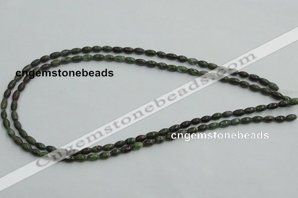 CBG06 15.5 inches 4*6mm rice bronze green gemstone beads wholesale