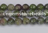 CBG100 15.5 inches 4mm faceted round bronze green gemstone beads