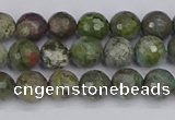 CBG101 15.5 inches 6mm faceted round bronze green gemstone beads