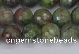 CBG103 15.5 inches 10mm faceted round bronze green gemstone beads