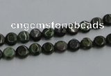 CBG11 15.5 inches 6mm flat round bronze green gemstone beads