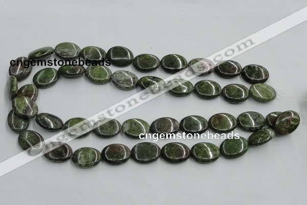 CBG15 15.5 inches 15*20mm oval bronze green gemstone beads wholesale