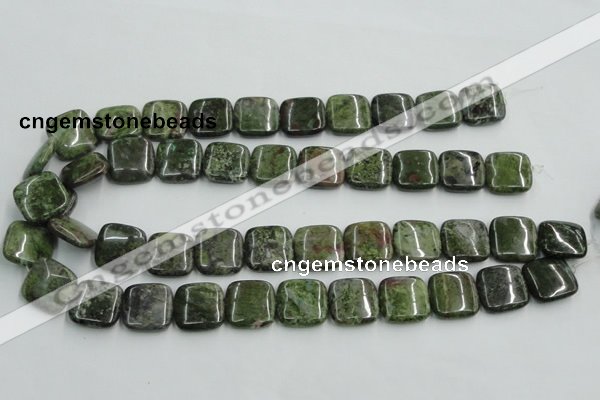 CBG17 15.5 inches 18*18mm square bronze green gemstone beads wholesale