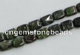 CBG19 15.5 inches 6*8mm rectangle bronze green gemstone beads