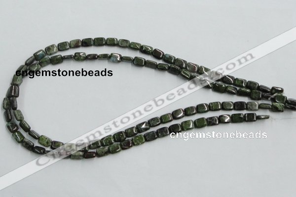 CBG19 15.5 inches 6*8mm rectangle bronze green gemstone beads