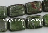 CBG20 15.5 inches 15*20mm rectangle bronze green gemstone beads