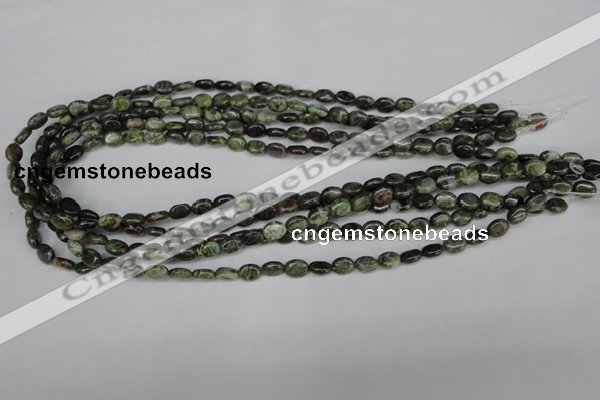 CBG26 15.5 inches 6*7mm oval bronze green gemstone beads