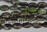 CBG27 15.5 inches 8*12mm oval bronze green gemstone beads