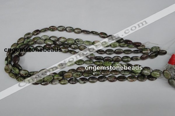 CBG27 15.5 inches 8*12mm oval bronze green gemstone beads