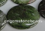 CBG32 15.5 inches 30*40mm oval bronze green gemstone beads