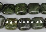 CBG41 15.5 inches 16*16mm square bronze green gemstone beads