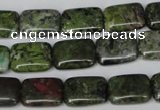 CBG45 15.5 inches 10*14mm rectangle bronze green gemstone beads