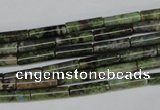 CBG75 15.5 inches 4*14mm tube bronze green gemstone beads