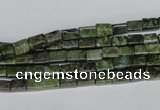 CBG76 15.5 inches 4*6mm cuboid bronze green gemstone beads