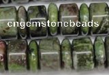 CBG82 15.5 inches 6*18mm & 11*18mm rondelle bronze green gemstone beads