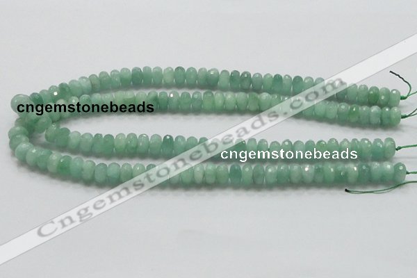 CBJ02 15.5 inches 6*10mm faceted rondelle jade beads wholesale