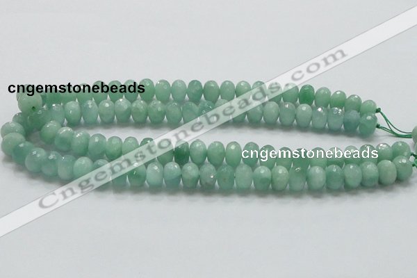 CBJ03 15.5 inches 8*12mm faceted rondelle jade beads wholesale