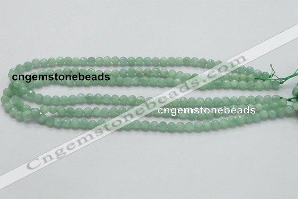 CBJ05 15.5 inches 6mm faceted round jade beads wholesale