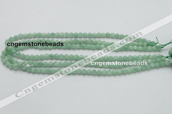 CBJ05 15.5 inches 6mm faceted round jade beads wholesale