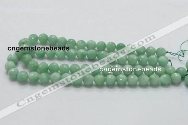 CBJ08 15.5 inches 12mm faceted round jade beads wholesale