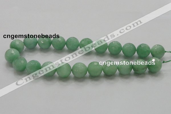 CBJ10 15.5 inches 18mm faceted round jade beads wholesale