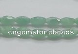 CBJ12 15.5 inches 6*10mm faceted rice jade beads wholesale