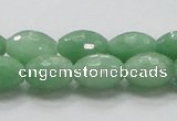 CBJ15 15.5 inches 10*15mm faceted rice jade beads wholesale