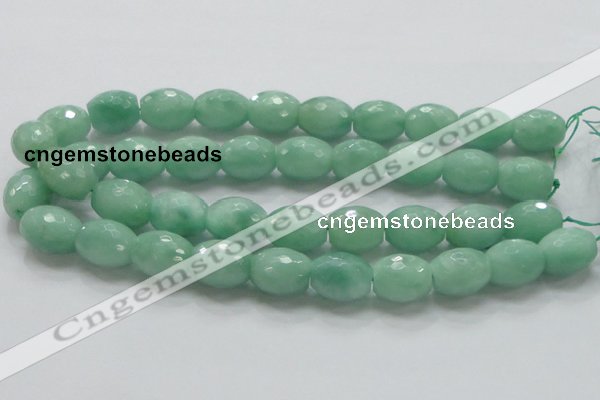 CBJ18 15.5 inches 15*20mm faceted rice jade beads wholesale