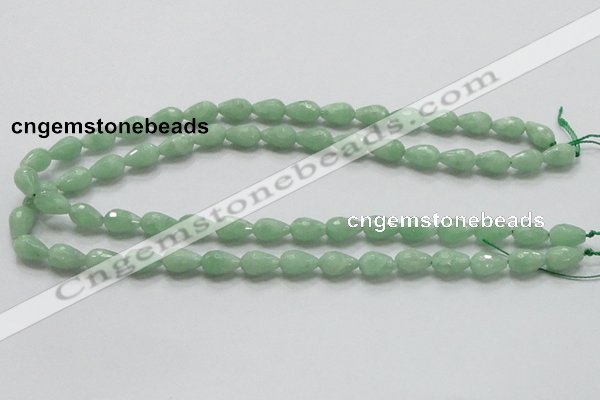 CBJ20 15.5 inches 8*12mm faceted teardrop jade beads wholesale