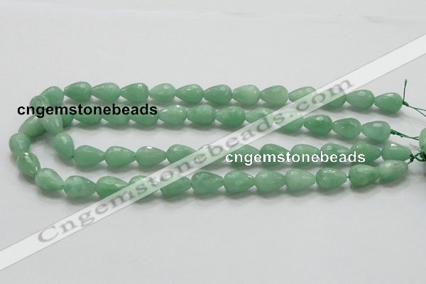 CBJ21 15.5 inches 10*14mm faceted teardrop jade beads wholesale