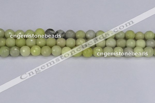 CBJ213 15.5 inches 10mm faceted round Australia butter jade beads