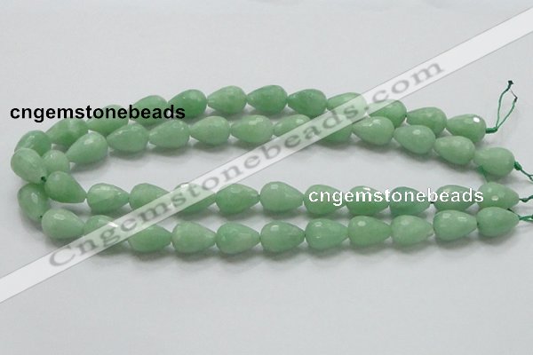 CBJ22 15.5 inches 12*16mm faceted teardrop jade beads wholesale