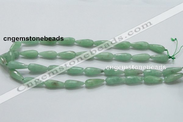 CBJ25 15.5 inches 8*20mm faceted teardrop jade beads wholesale