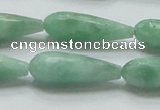 CBJ26 15.5 inches 10*30mm faceted teardrop jade beads wholesale