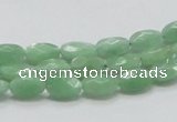 CBJ27 15.5 inches 6*10mm faceted oval jade beads wholesale