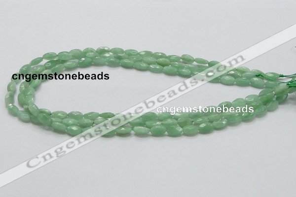 CBJ27 15.5 inches 6*10mm faceted oval jade beads wholesale