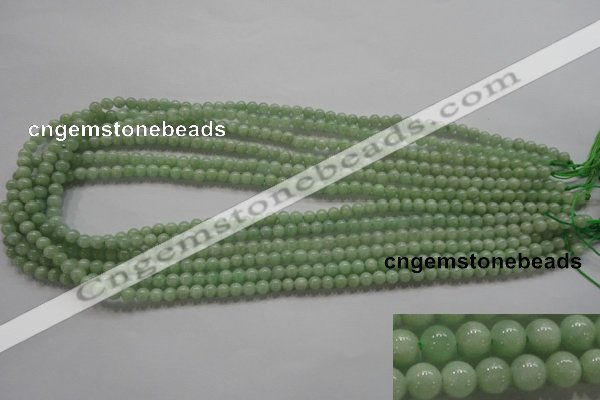 CBJ307 15.5 inches 4mm round A grade natural jade beads