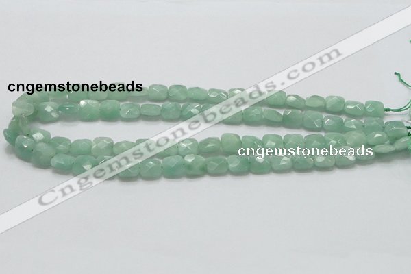 CBJ32 15.5 inches 10*10mm faceted square jade beads wholesale