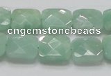 CBJ33 15.5 inches 15*15mm faceted square jade beads wholesale