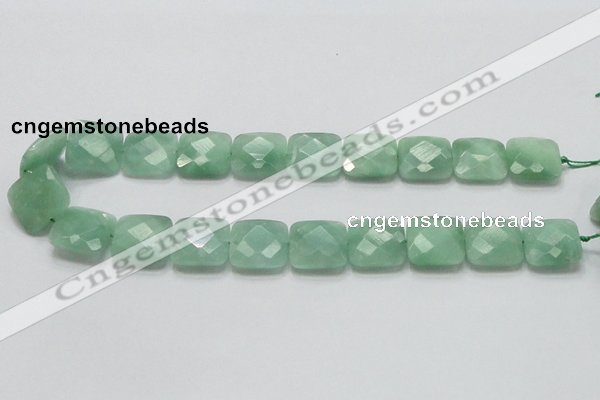 CBJ34 15.5 inches 20*20mm faceted square jade beads wholesale